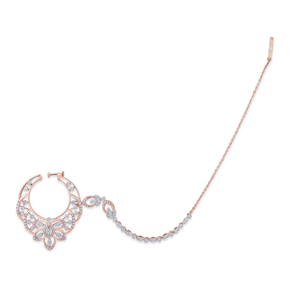 Buy 18 Karat Gold & Diamond Nose Ring