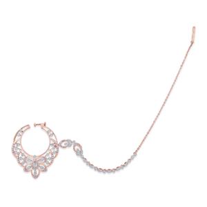 Buy 18 Karat Gold & Diamond Nose Ring