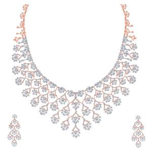 Buy 14 Karat Gold & Diamond Necklace Set