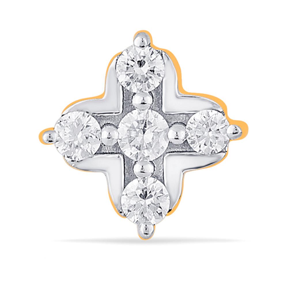 Buy 14 Karat Gold & Diamond Nose Pin