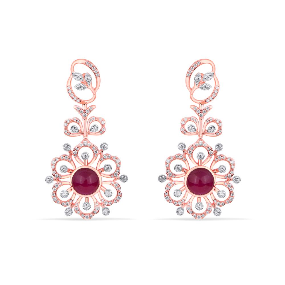 Buy 18 Karat Gold & Diamond Earrings