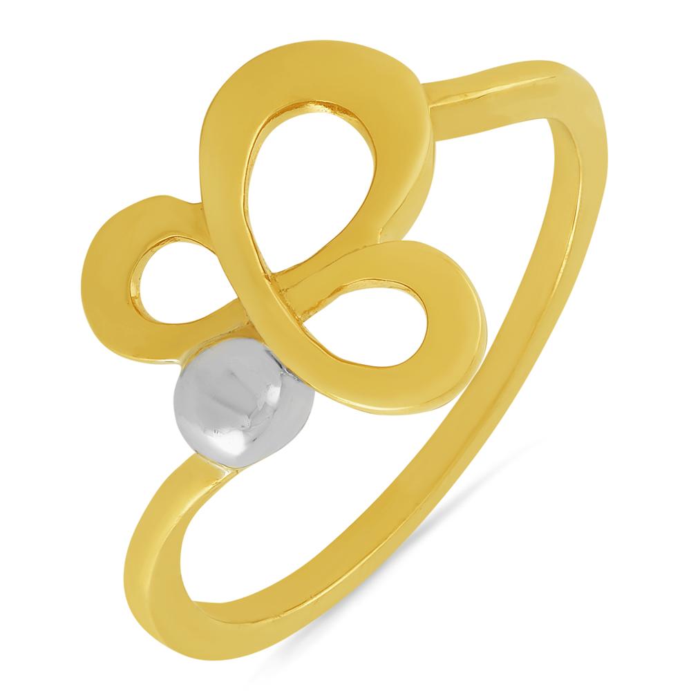 Buy Floral Design 22 Kt Gold Ring For Women