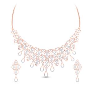 Buy 14 Karat Gold & Diamond Necklace Set