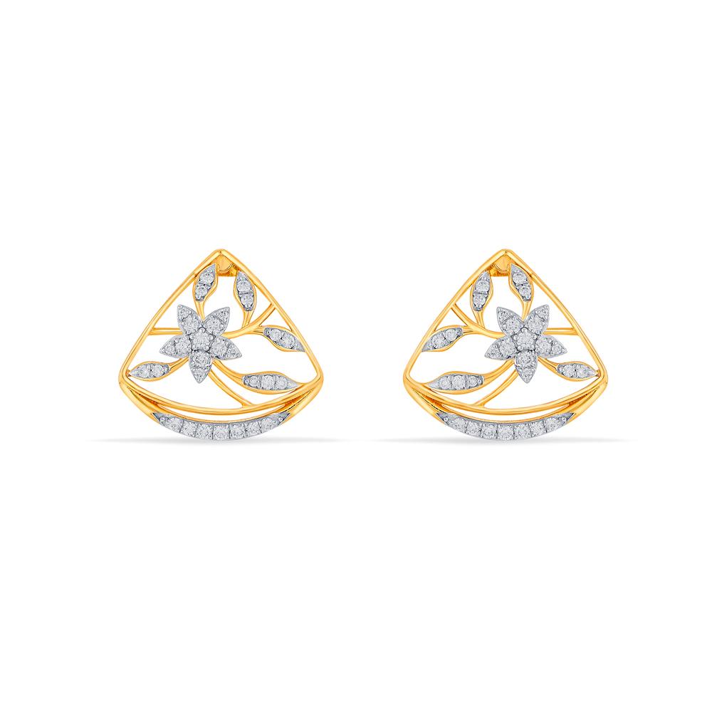 Buy 18 Karat Gold & Diamond Earrings