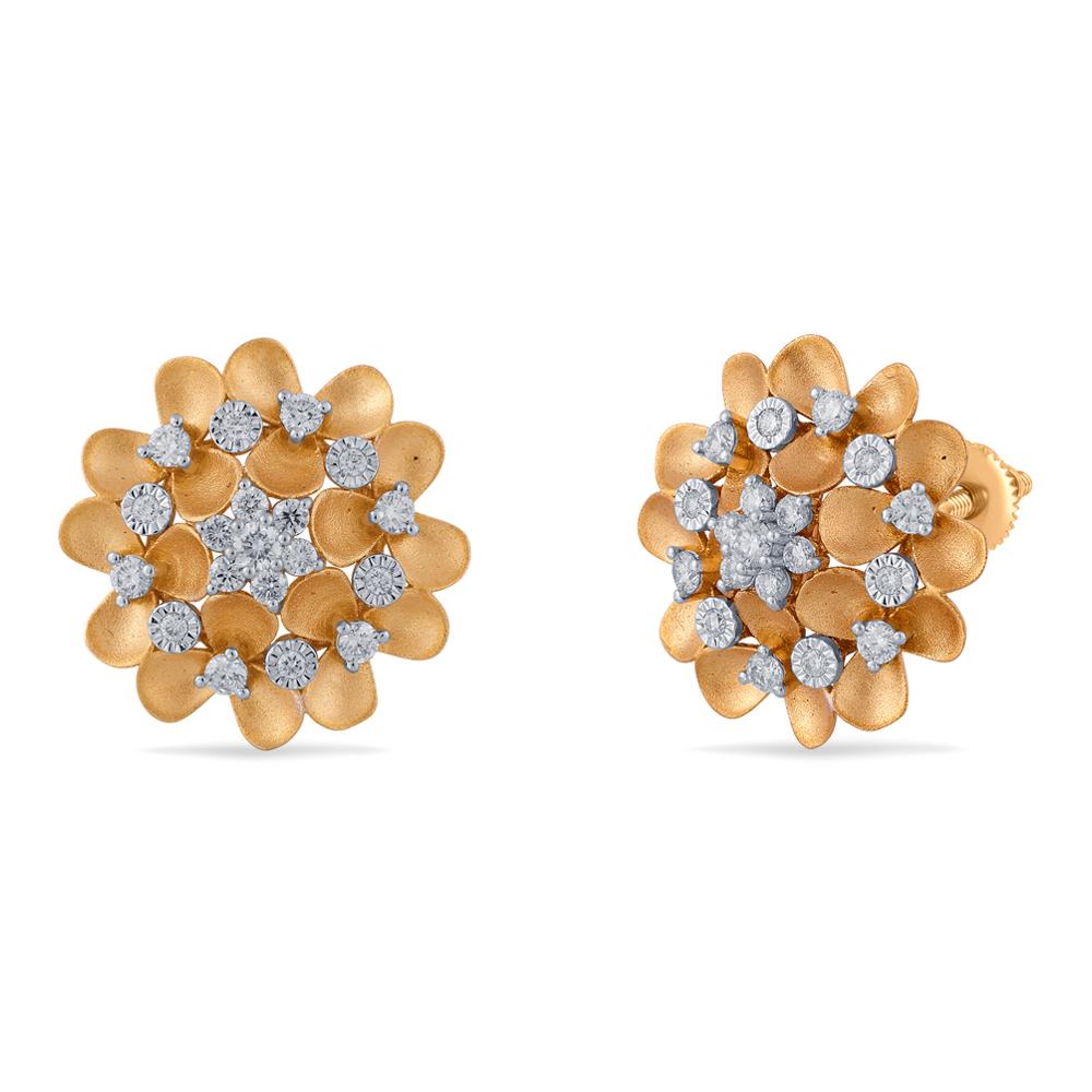 Buy 18 Karat Gold & Diamond Earrings