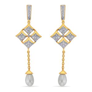 Buy 14 Karat Gold & Diamond Earrings