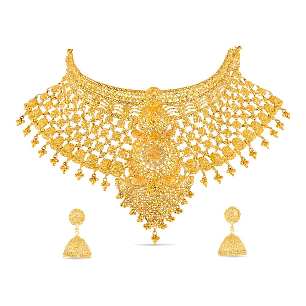 Buy 22 Karat Gold Necklace Set