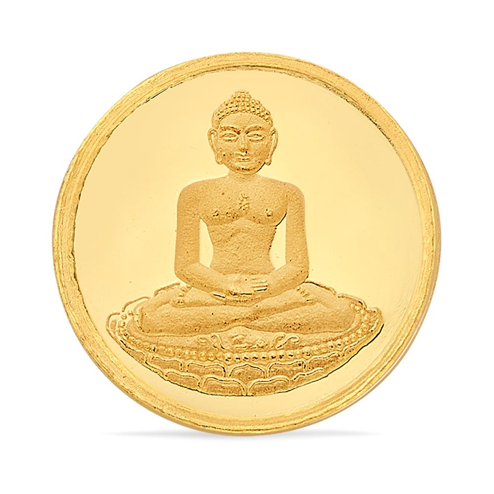 Buy 24 Karat Yellow Finish 2 Grams Mahavir Gold Coin