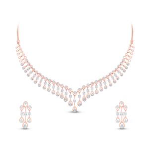 Buy 14 Karat Gold & Diamond Necklace Set