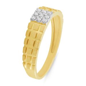 Buy 18 Karat Gold & Diamond Men's Ring
