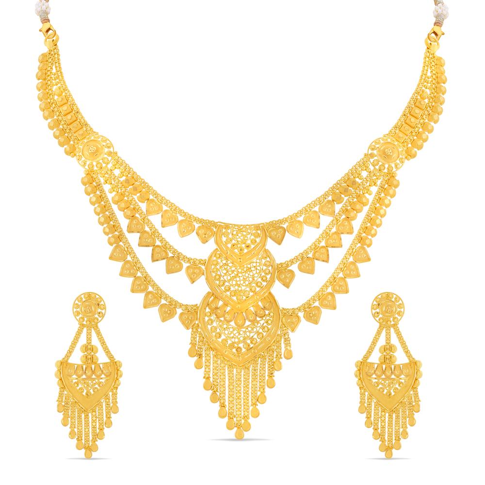 Buy 18 Karat Gold Necklace Set