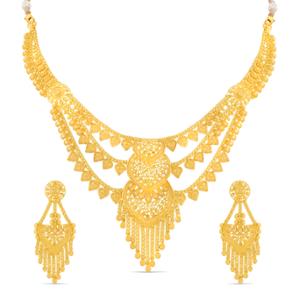 Buy 18 Karat Gold Necklace Set