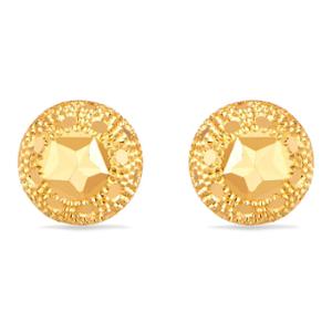 Buy 22 Karat Textured Gold Studs