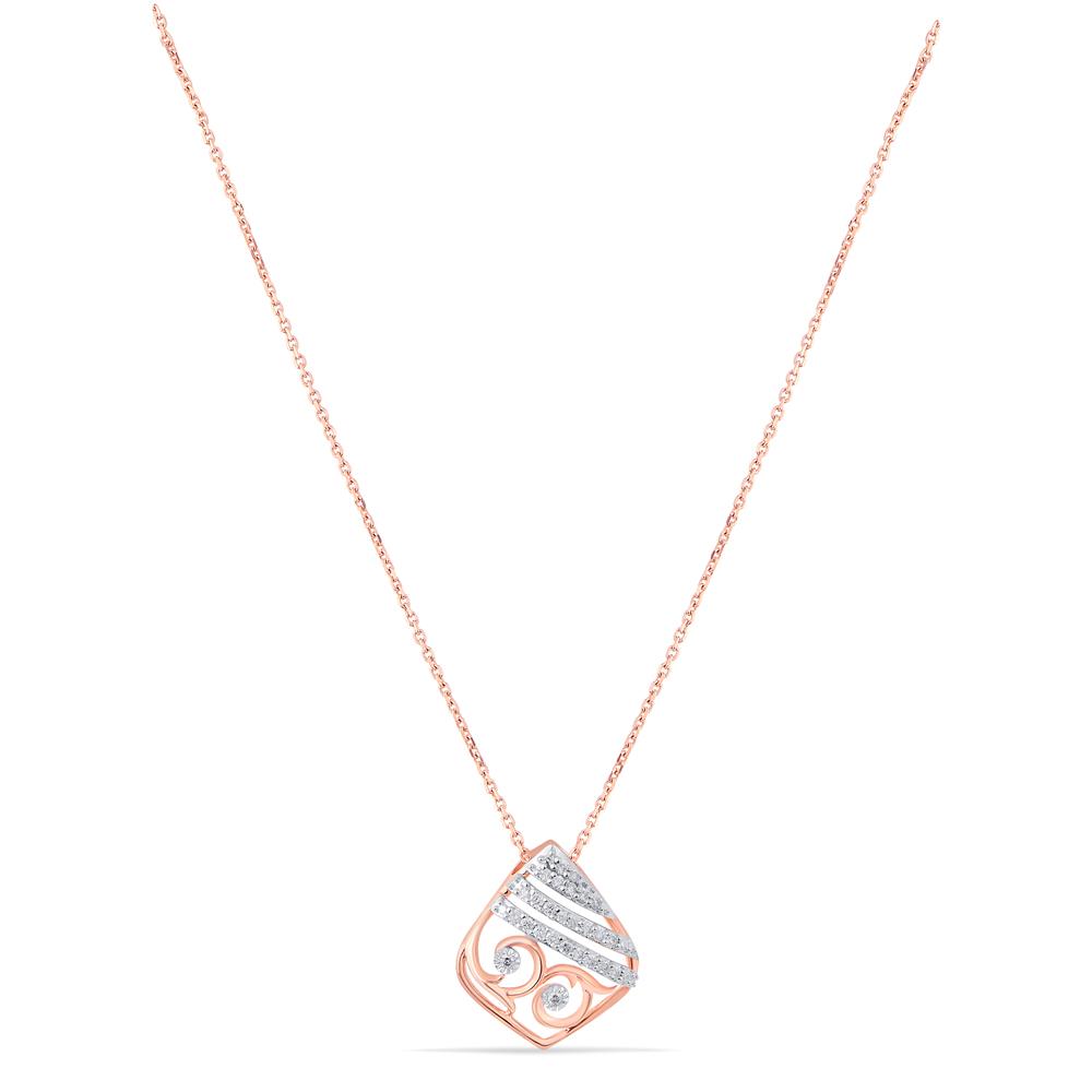 Buy 14 Karat Gold & Diamond Pendant With Chain