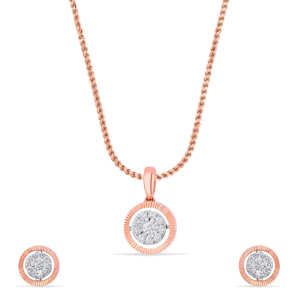 Buy 14 Karat Gold & Diamond Pendant Set