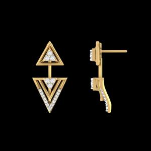 Buy 18 Karat Gold & Diamond Earrings
