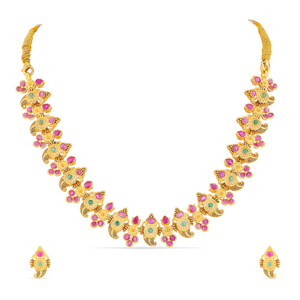 Buy 22 Karat Gold Necklace Set