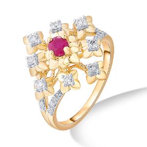 Buy 14 Karat Gold & Diamond Ring