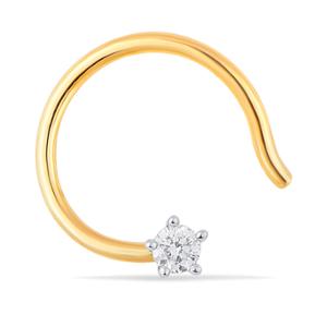 Buy 14 Karat Gold & Diamond Nose Pin
