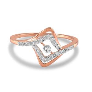 Buy Rose Gold Twirl Diamond Ring