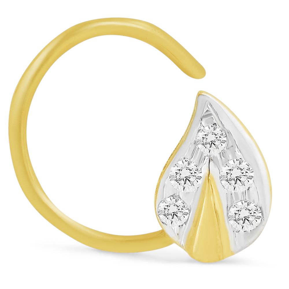 14 Kt Gold & Diamond Nose Pin | Diamond - Reliance Jewels