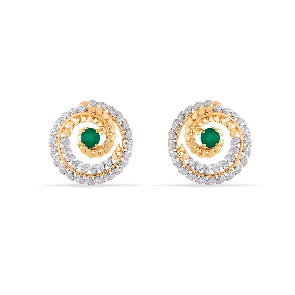 Buy 18 Karat Gold & Diamond Earrings