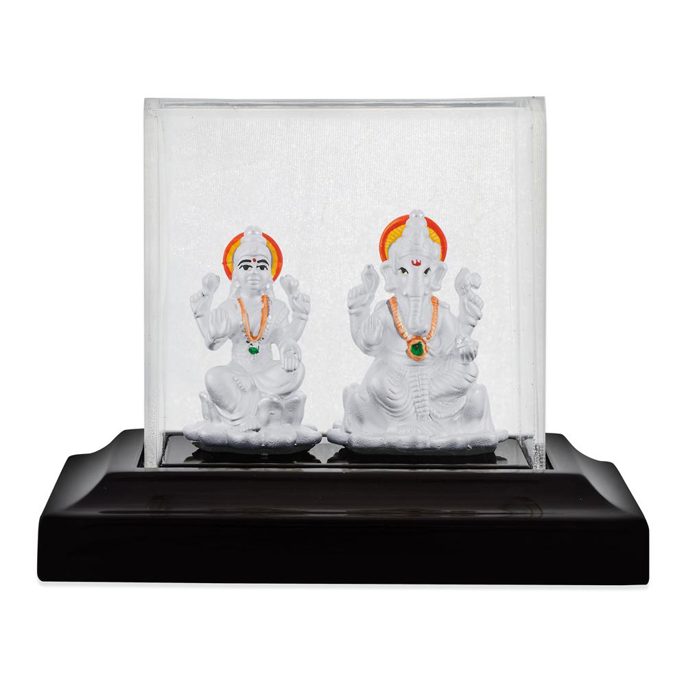 Buy 999 Purity Silver Ganesh and Lakshmi