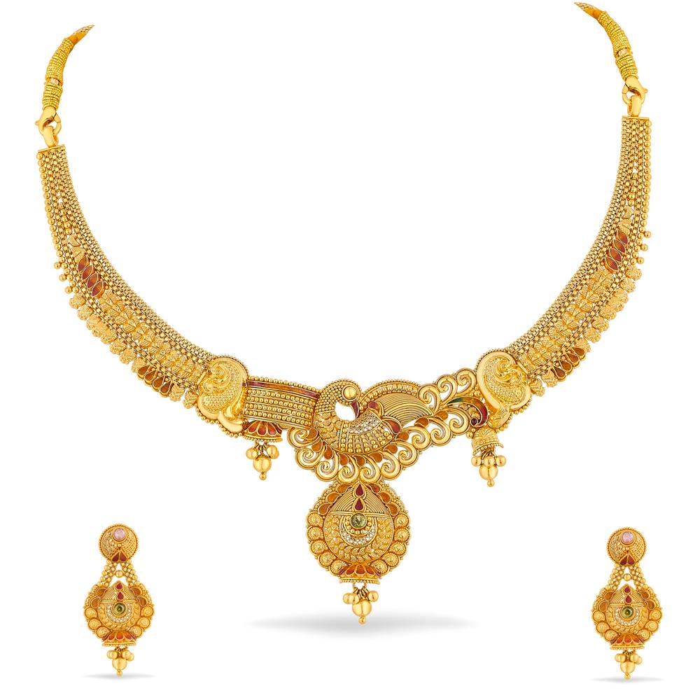 Buy 22 Karat Gold Necklace Set