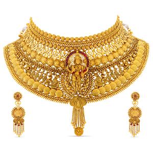Buy 22 Karat Gold Necklace Set