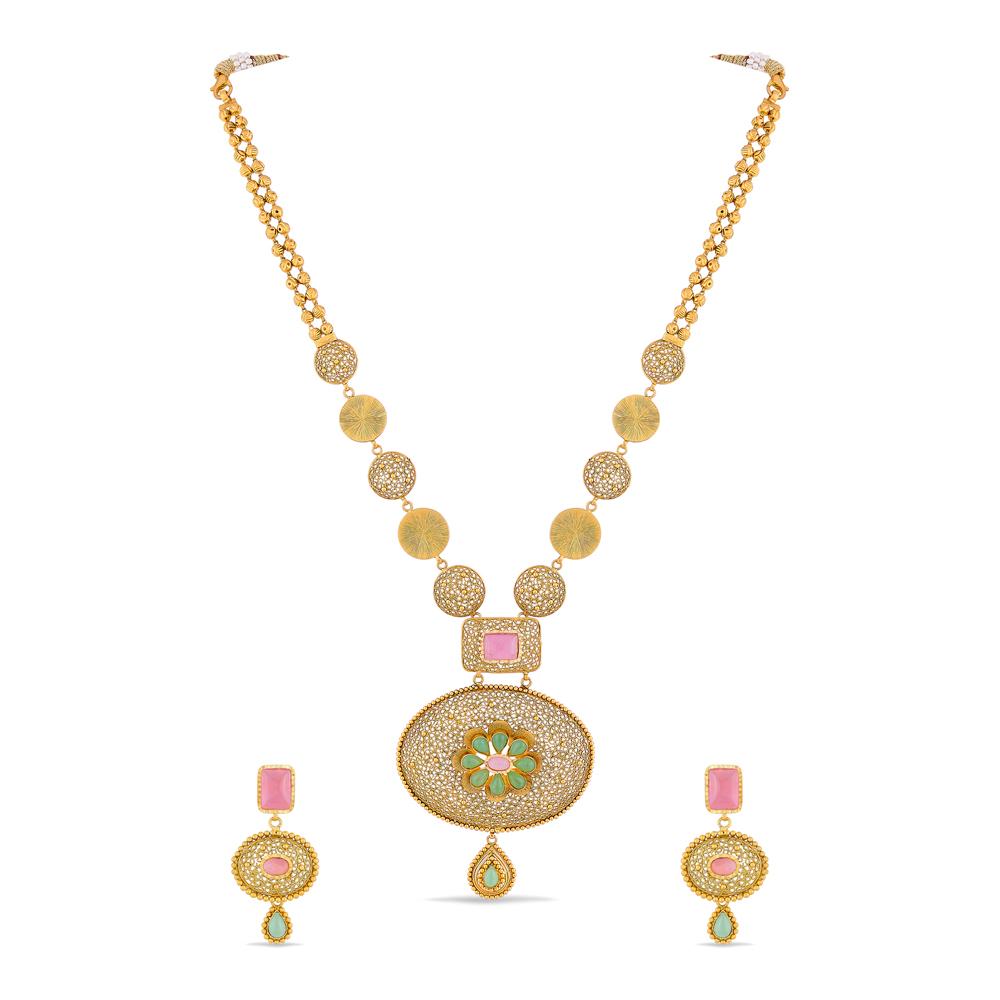 Buy 22 Karat Gold Necklace Set