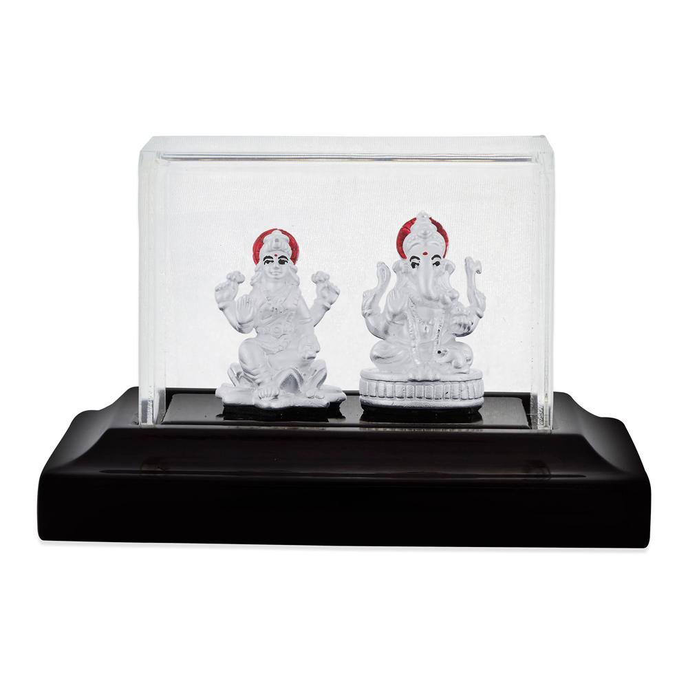 Buy 999 Purity Silver Ganesh and Lakshmi