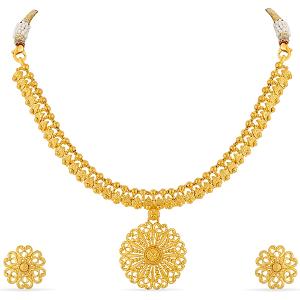 Buy 22 Karat Gold Necklace Set