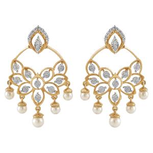 Buy 18 Karat Gold & Diamond Earrings