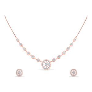 Buy 18 Karat Gold & Diamond Necklace Set