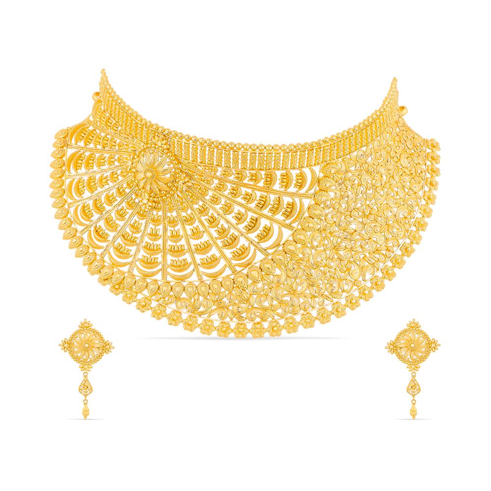 Buy 22 Karat Gold Necklace Set