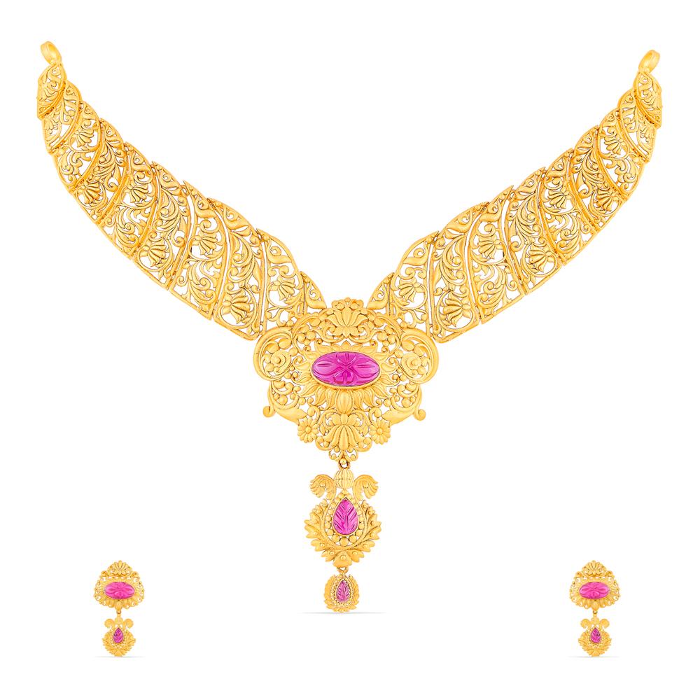 Buy 22 Karat Gold Necklace Set
