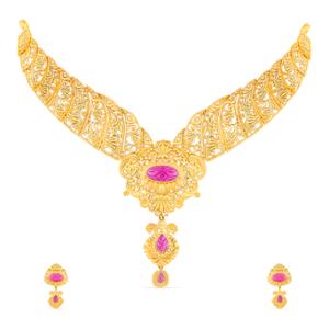 Buy 22 Karat Gold Necklace Set