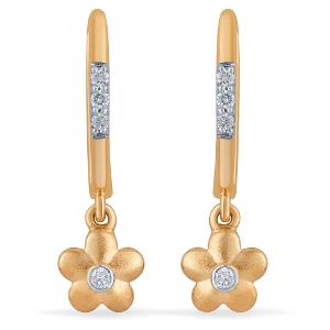 18kt Gold Diamond Earrings For Women - Reliance Jewels