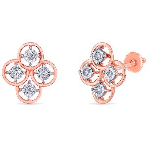 Buy 14 Karat Gold & Diamond Earrings