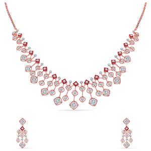 Buy 14 Karat Gold & Diamond Necklace Set