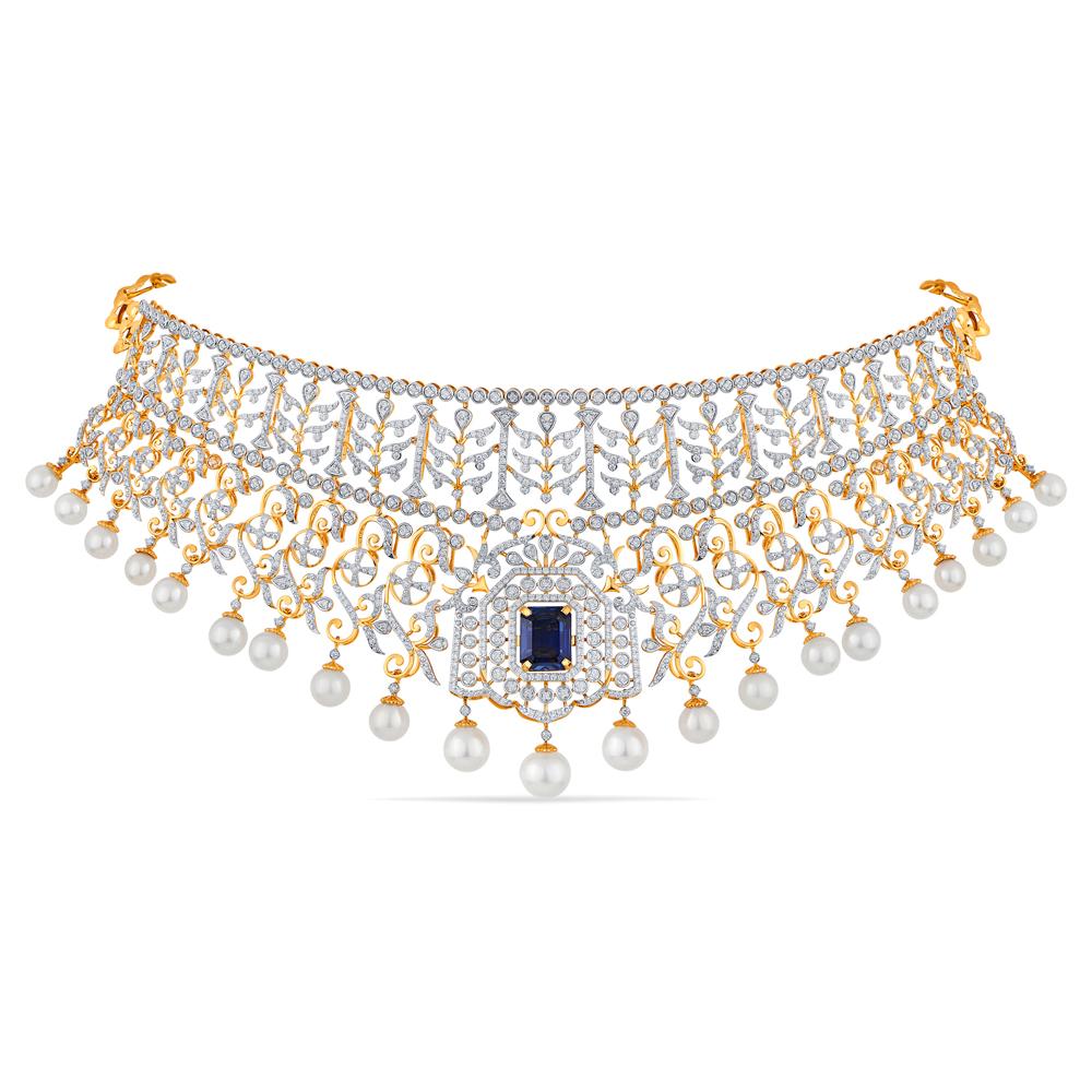Buy 18 Karat Gold & Diamond Necklace