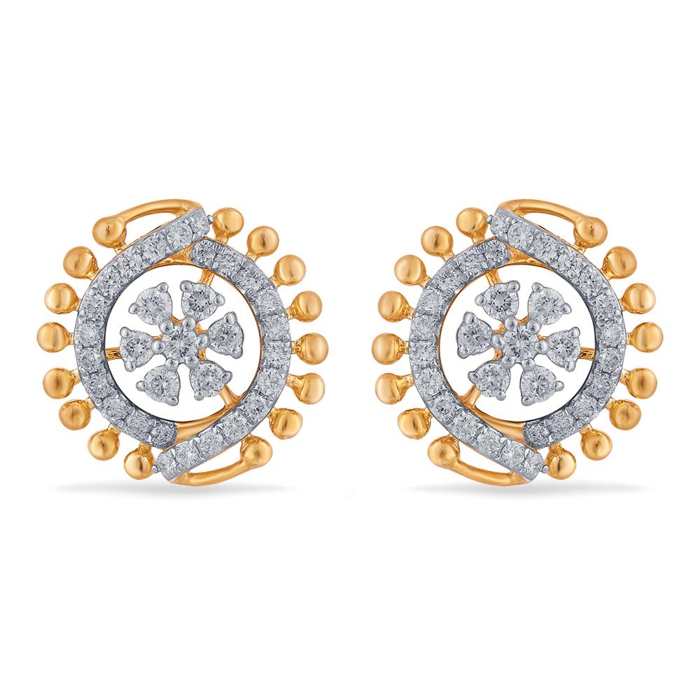Buy 14 Karat Gold & Diamond Earrings