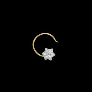 Buy 14 Karat Gold & Diamond Nose Pin