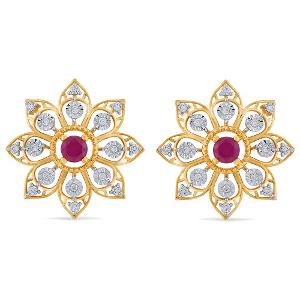 Buy 14 Karat Gold & Diamond Earrings