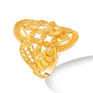 Buy 22 Karat Delicate Floral Pattern Gold Ring
