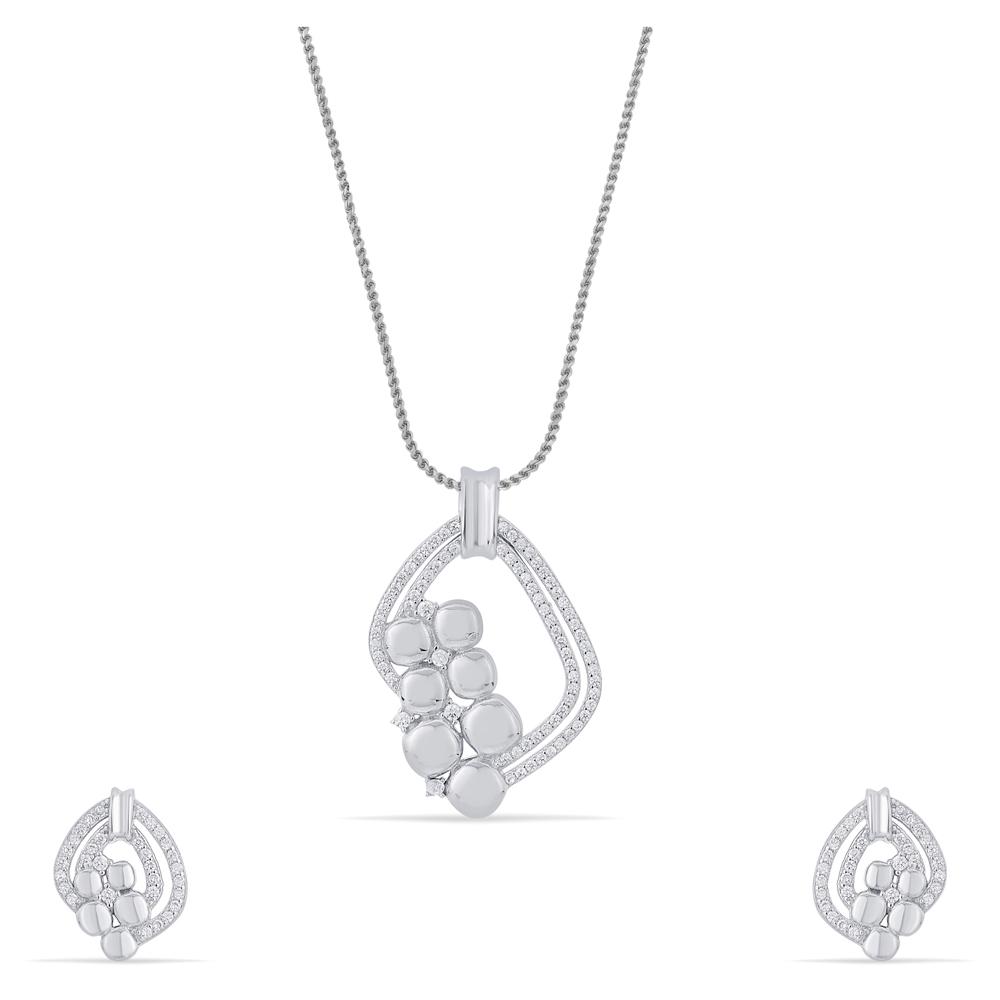 Buy 925 Purity Silver Pendant Set