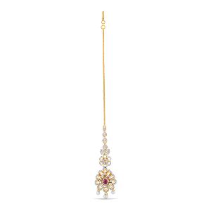 Buy 14 Karat Gold & Diamond Mang Tikka