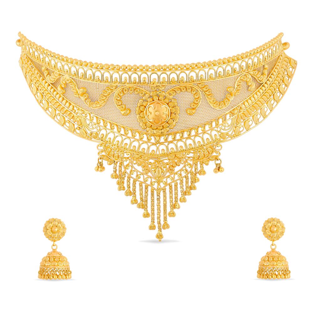 Buy 22 Karat Gold Necklace Set