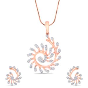 Buy 14 Karat Gold & Diamond Pendant Set