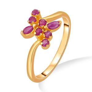 Buy 22 Karat Radiant Ruby Gold Ring